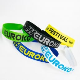 Screen printed polyester wristband