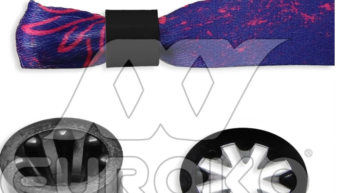 Fermeture plastique légère compatible avec rubans textiles 15mm.