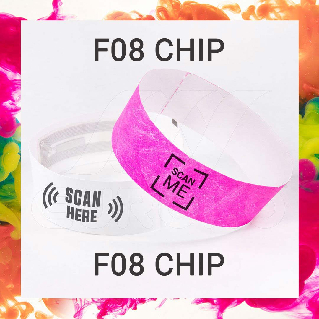 F08 chip technology with visible NFC antenna design