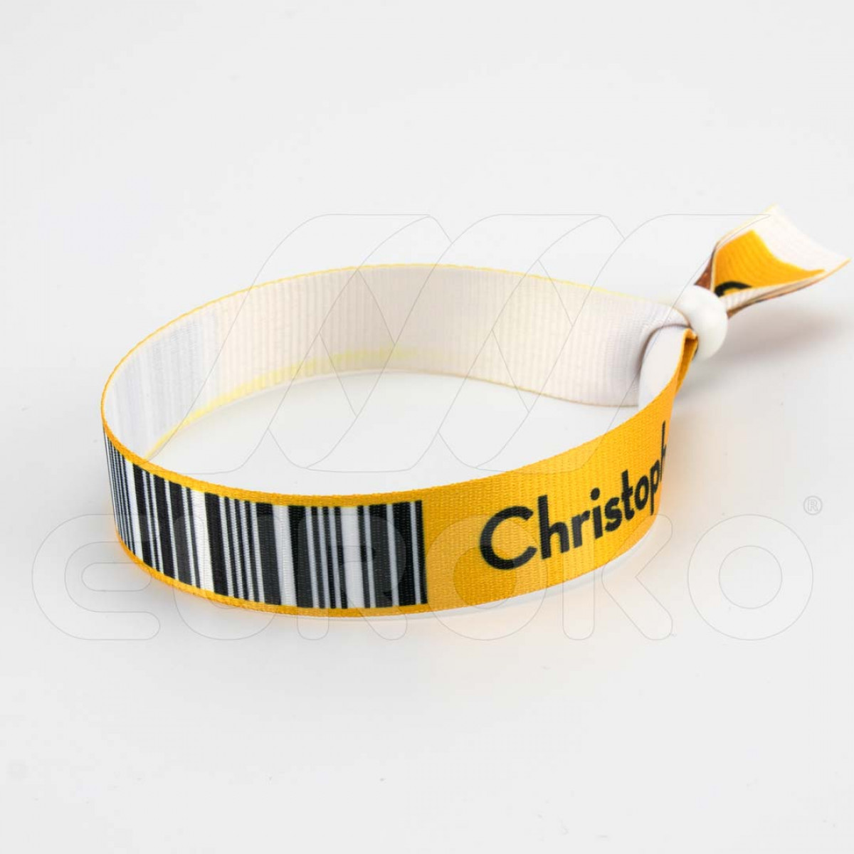 Fabric Wristbands 20mm with barcode www.euroko.eu