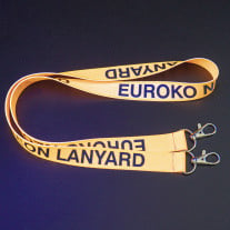 Neon Lanyard with Two Carbiners