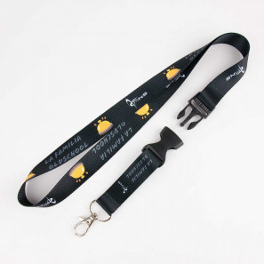 Ribbed Lanyard with Plastic Buckle