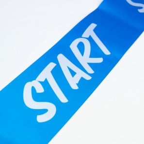 Custom start-finish ribbon