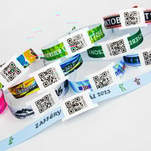 festival wristband with label