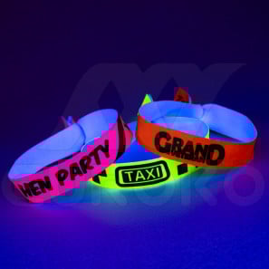 Fluorescent Fabric Wristbands 15mm