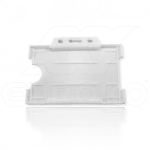 Badge Holder Open White 9x6