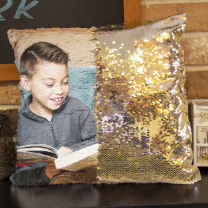 Personalised Quadrat Glitter Cushion