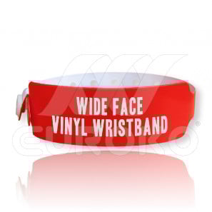 VINYL Wide Face Wristbands 30mm