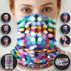 Pre-Finished Tube Scarf for Adults Halloween