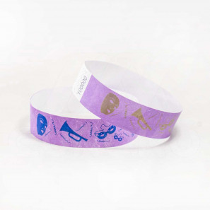 Tyvek Wristband for Carnival - gold