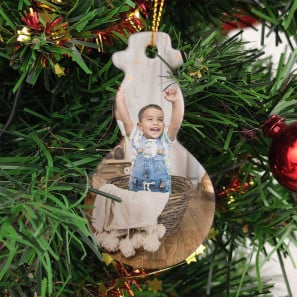 Custom Christmas Tree Ornament Snowman (Ceramic)