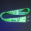 Personalised Neon Lanyard with Two Carbiners