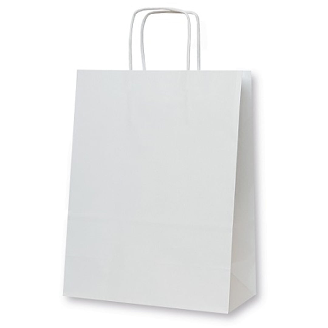 Sacs en papier kraft blanc de qualité supérieure, robustes et élégants.