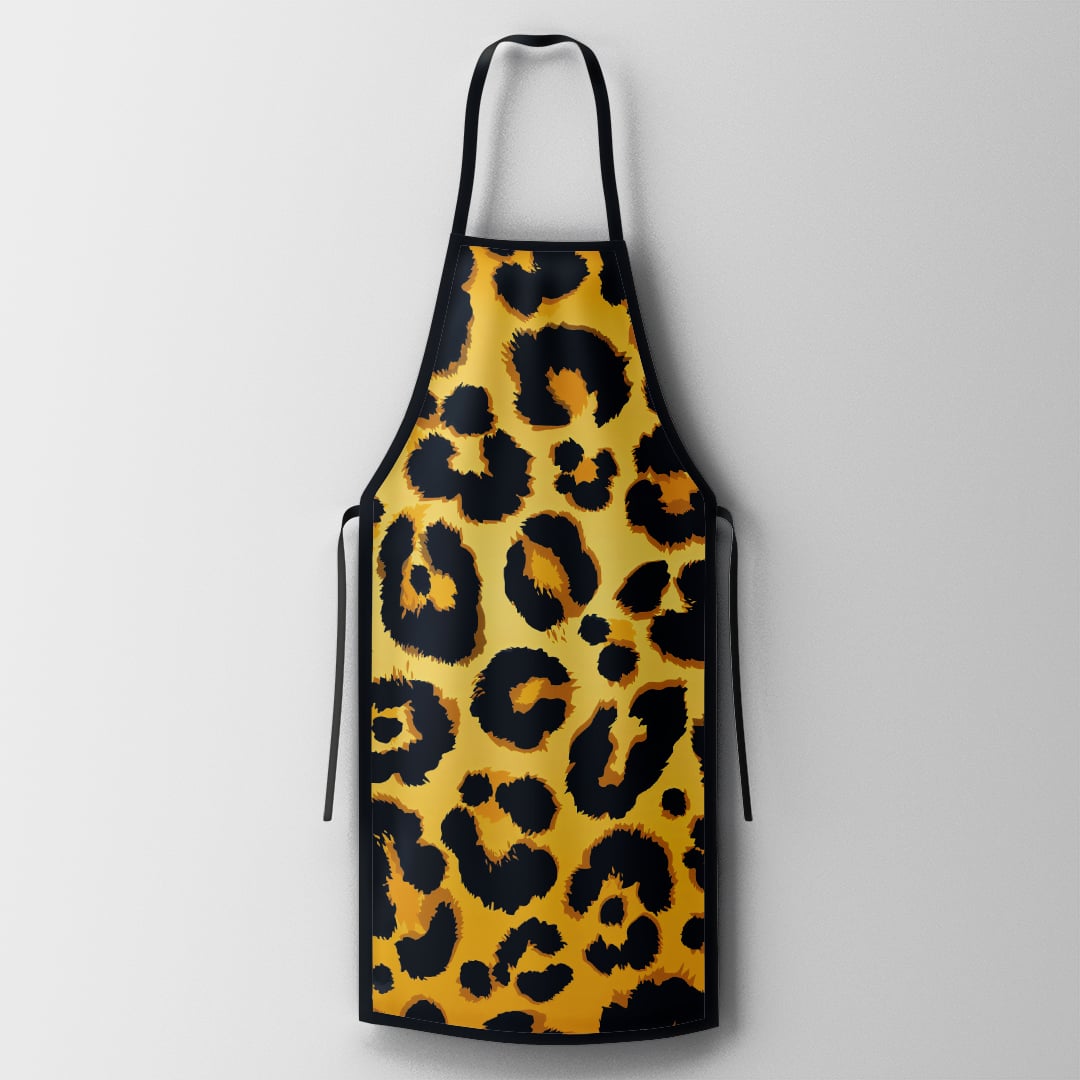 Motif léopard vibrant pour allier style et protection en cuisine.