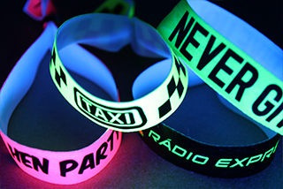 Fluorescent Fabric Wristbands 20mm