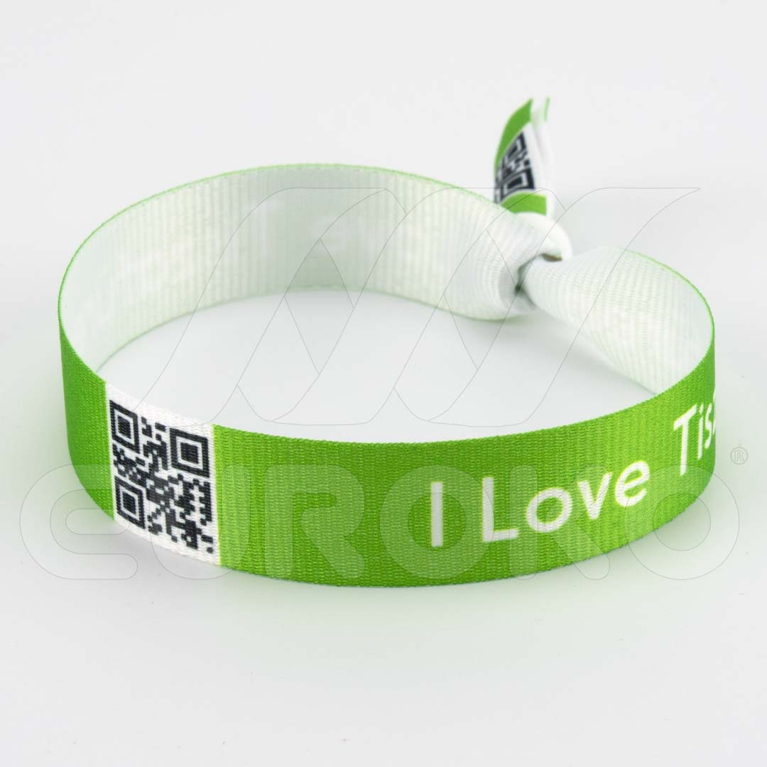 QR kódos textil karszalag